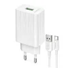 شارژر دیواری QC 18W بروفون مدل BAS72A + کابل تایپ سی