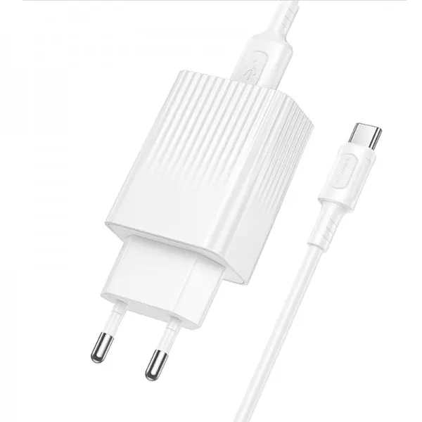 شارژر دیواری QC 18W بروفون مدل BAS72A + کابل تایپ سی