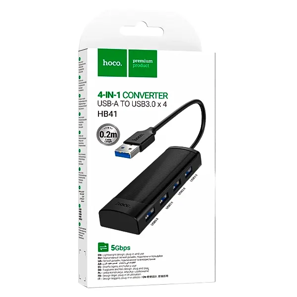 هاب 4 پورت USB3.0 هوکو مدل HB41