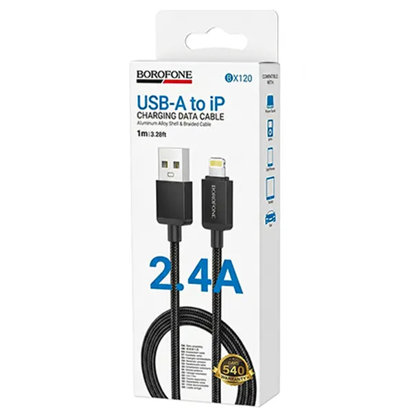 کابل USB به لایتنینگ بروفون مدل BX120 طول 1 متر