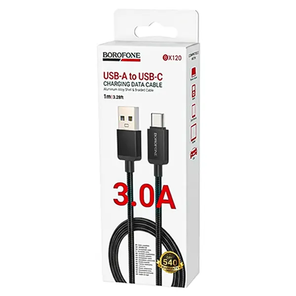 کابل USB به Type-C بروفون مدل BX120 طول 1 متر