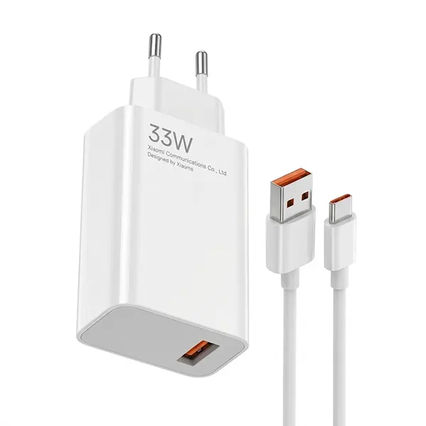 شارژر دیواری 33W شیائومی + کابل تایپ سی