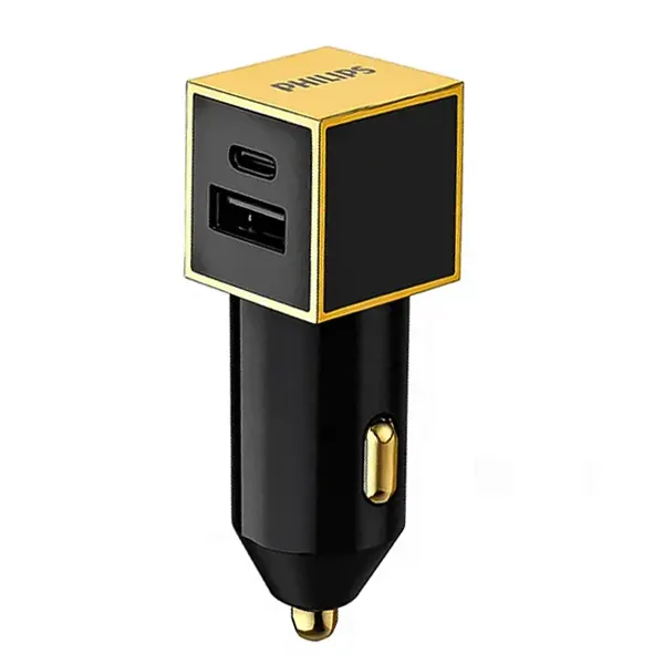 شارژر فندکی دو پورت 22.5W فیلیپس مدل DLP4106B/93