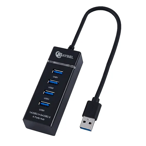 هاب 4 پورت USB 3.0 و BAYBEL USB 2.0 مدل H-92 طول 30 سانتی متر