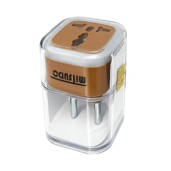 تبدیل برق 3 به 2 چراغ دار MITSUDO مدل M-03