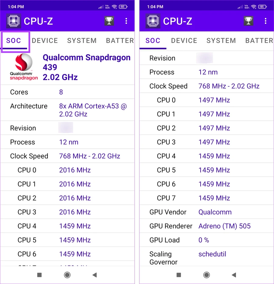 فهمیدن پردازنده در اپلیکیشن cpu-z