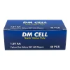 نمای بسته‌بندی کارتنی ۴۰ عددی باتری قلمی برند DM CELL