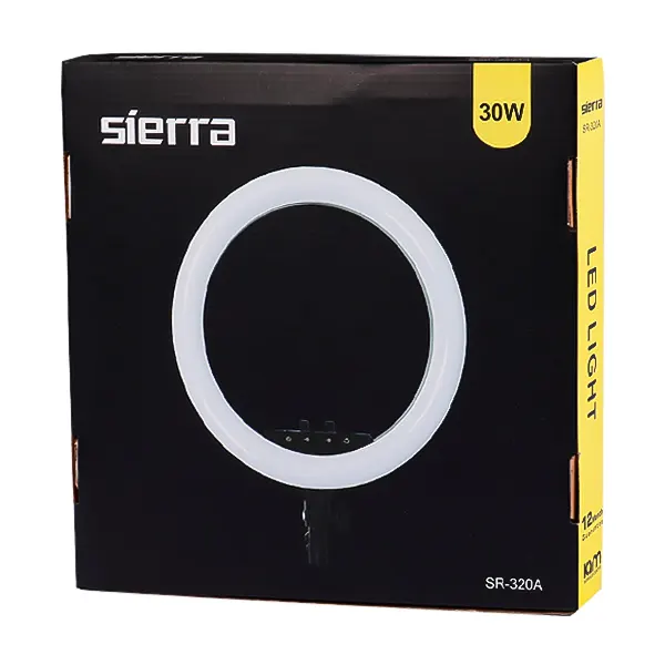 رینگ لایت 12 اینچی 30W Sierra LED مدل SR-320A + ریموت کنترل