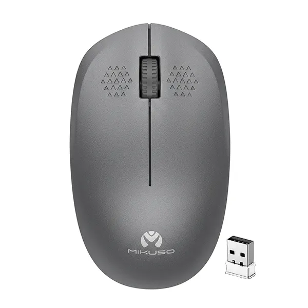ماوس بی سیم MIKUSO مدل MOS-W080 رنگ طوسی