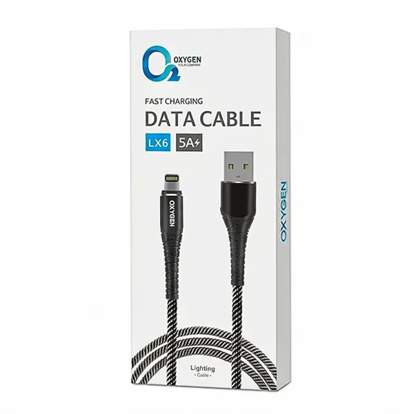 کابل USB به لایتنینگ اکسیژن مدل LX6 طول 1 متر