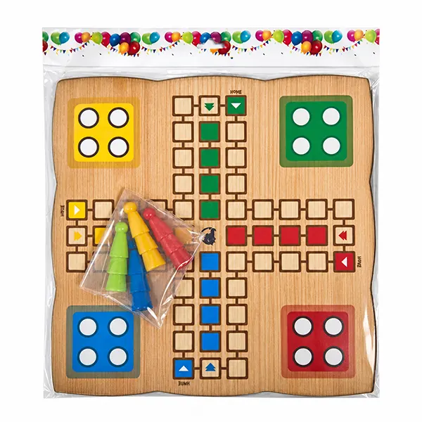 بازی منچ و مارپله چوبی M-002
