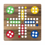بازی منچ و مارپله چوبی M-002