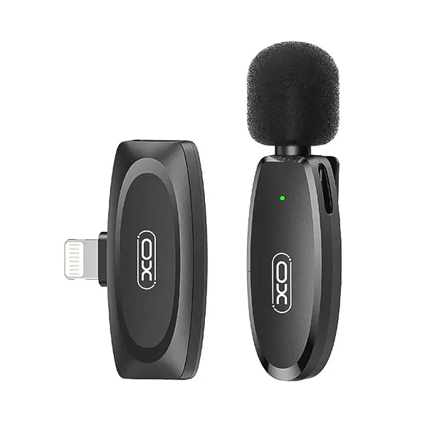 میکروفون بی سیم لایتنینگ XO مدل MKF08B به همراه گیرنده مخصوص آیفون