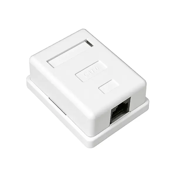 کیستون باکس PKS CAT6 تک پورت روکار سفید