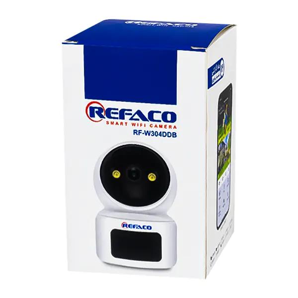 نمای محصول دوربین بی‌سیم REFACO RF-W304DDB با طراحی هوشمند