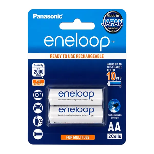 باتری شارژی قلمی ENELOOP ظرفیت 2000mAh با طراحی AA