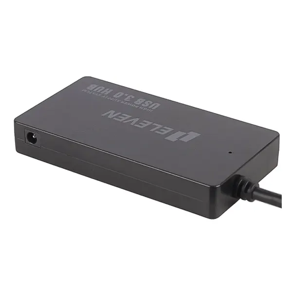 نمای محصول هاب USB 3.0 ایلون H301 با چهار پورت و بدنه مشکی