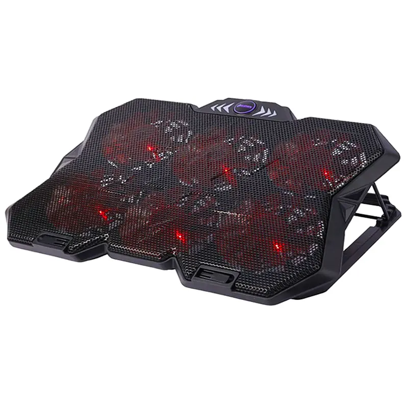 پایه خنک‌کننده لپ‌تاپ ایلون مدل N706 با شش فن و LED آبی
