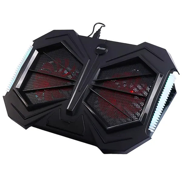 پایه خنک‌کننده لپ‌تاپ ایلون مدل N707 دو فن با نورپردازی RGB