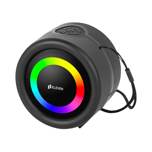 اسپیکر پرتابل بلوتوثی ایلون مدل PS106 با رینگ لایت نورپردازی RGB