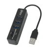 هاب و رم‌ریدر 5 پورت USB 2.0 با شیار SD و TF