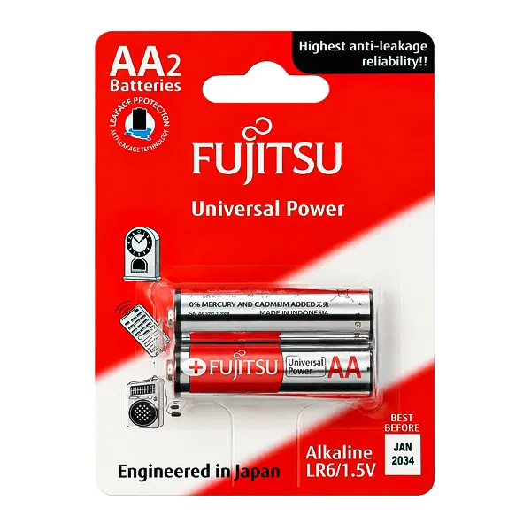 باتری قلمی آلکالاین FUJITSU مدل LR6 بسته 2 عددی