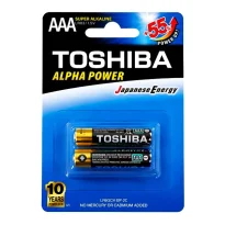 باتری نیم قلمی سوپر آلکالاین TOSHIBA مدل LR03GCH بسته 2 عددی