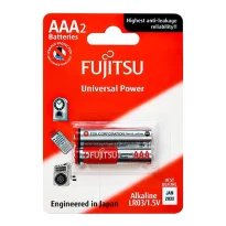 باتری نیم قلمی آلکالاین FUJITSU مدل LR03 بسته 2 عددی