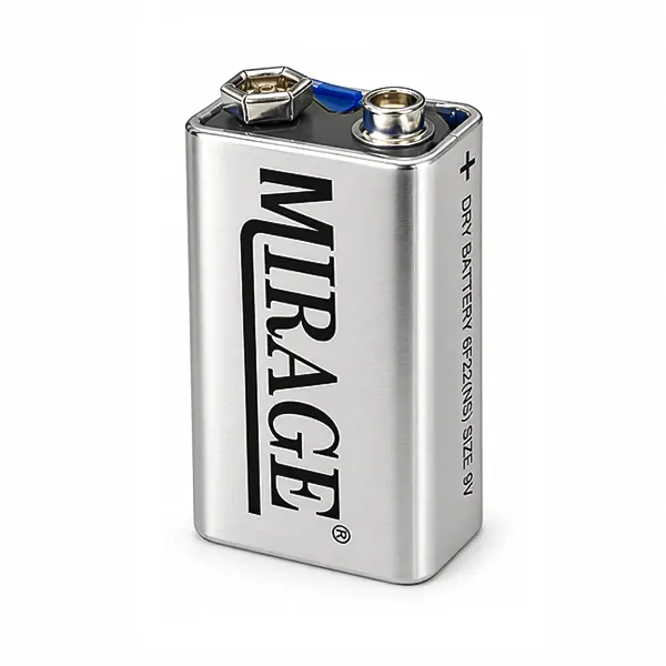 باتری کتابی 9 ولت میراژ MIRAGE مدل 6F22 بدنه فلزی