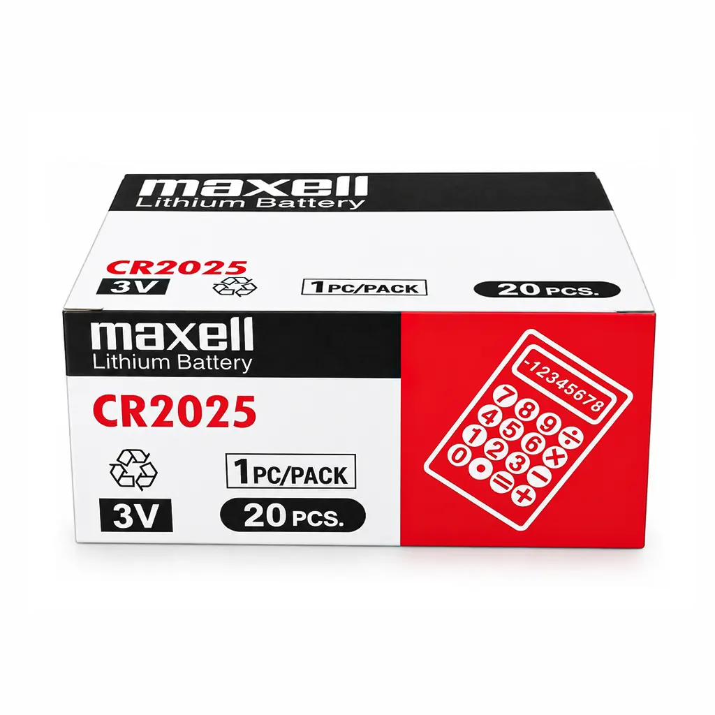 جعبه ۲۰ عددی باتری سکه ای مکسل مدل Maxell CR2025