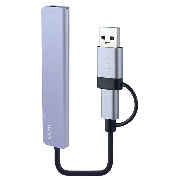 خرید هاب ۷ پورت تسکو با کابل دوگانه USB-A و Type-C