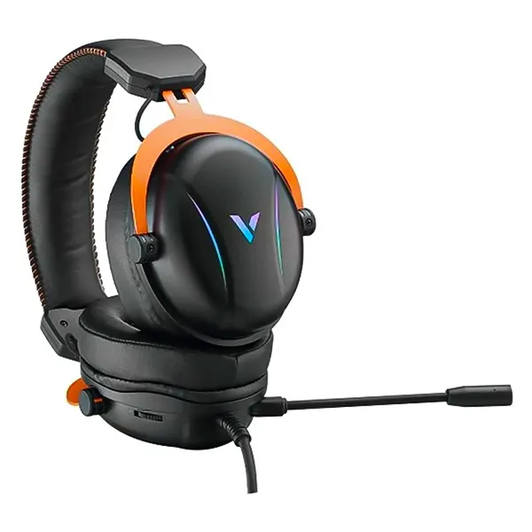 هدست مخصوص بازی سیم دار رپو Rapoo VH350S مشکی نارنجی با پورت USB