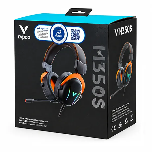 جعبه بسته‌بندی هدست گیمینگ 7.1 کاناله رپو مدل VH350S