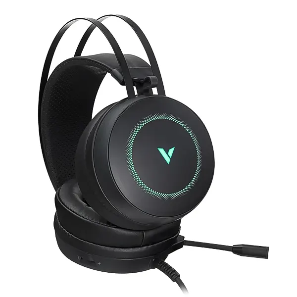 هدست گیمینگ رپو مدل Rapoo VH160S با کاپ چرمی و نورپردازی RGB