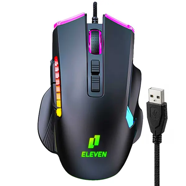 ماوس گیمینگ ایلون مدل GM5 با نورپردازی RGB و بدنه ارگونومیک