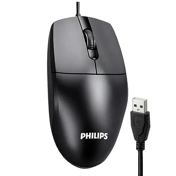 ماوس سیم دار فیلیپس مدل SPK7247 مشکی با کانکتور USB