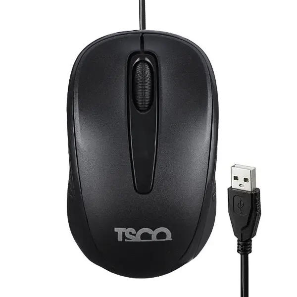 ماوس سیم دار تسکو مدل TM 211 مشکی با کابل USB