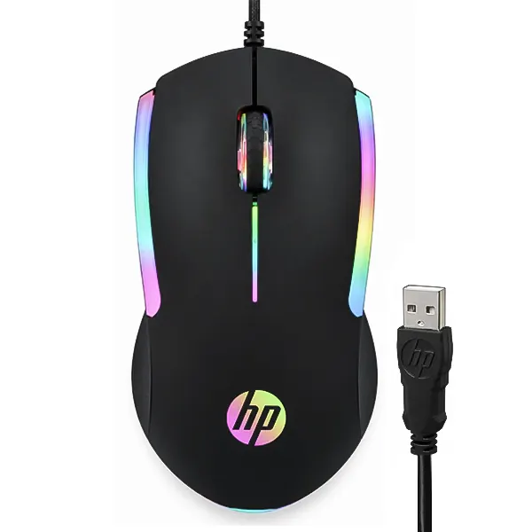 ماوس سیمی اچ پی M160 با کابل USB و نور RGB
