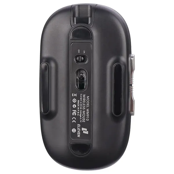 نمای زیرین و اجزای داخلی ماوس بی سیم شارژی ایلون مدل WM910