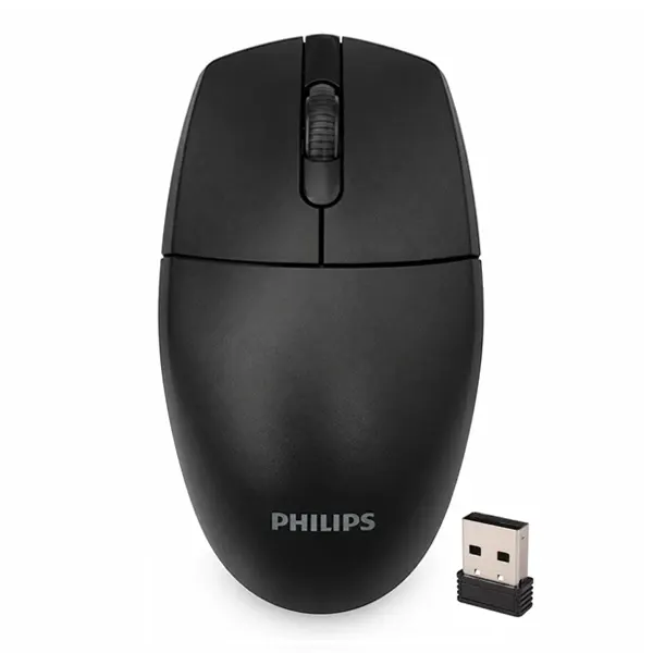 ماوس بی سیم فیلیپس مدل SPK7347 مشکی همراه با دانگل نانو USB