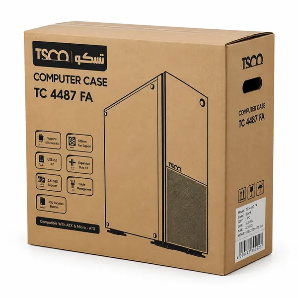کیس کامپیوتر تسکو مدل TC 4487 FA