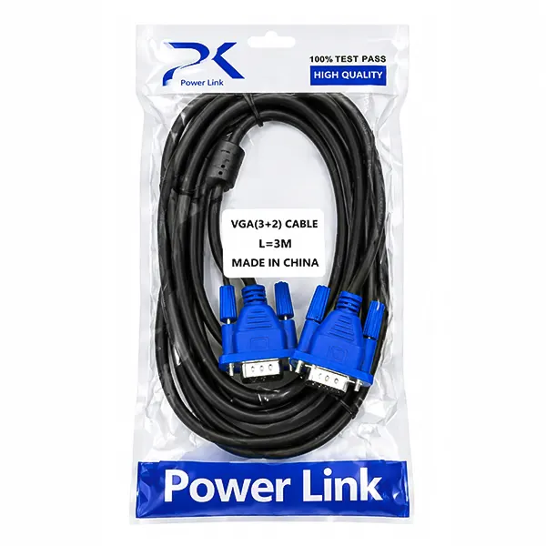بسته‌بندی کابل VGA (3+2) پاور لینک High Quality