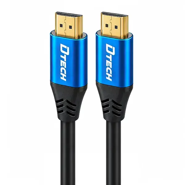 کابل HDMI دی‌تک 4K با کانکتورهای آبی و روکش طلا