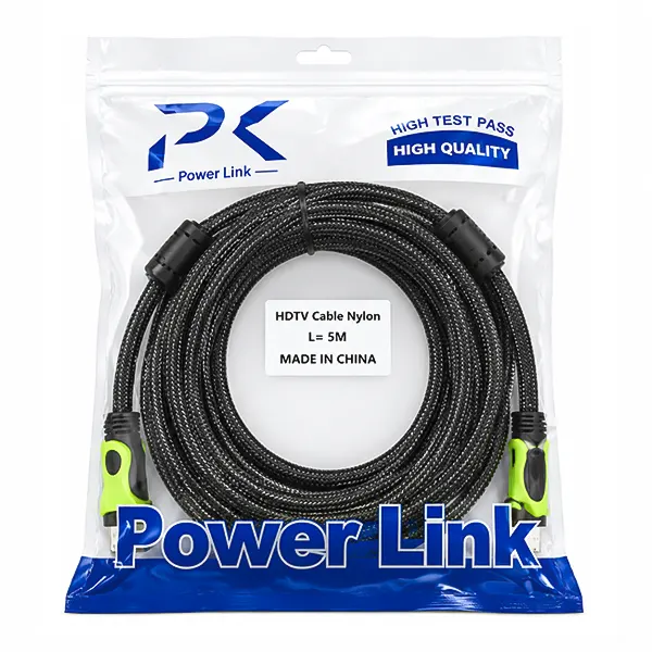 بسته‌بندی کابل HDMI 5 متری PK Power Link با کیفیت عالی
