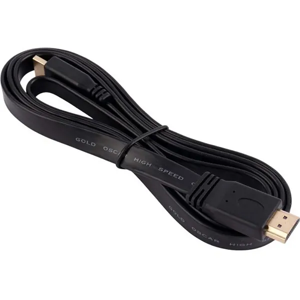 خرید کابل HDMI فلت Gold Oscar با روکش مشکی