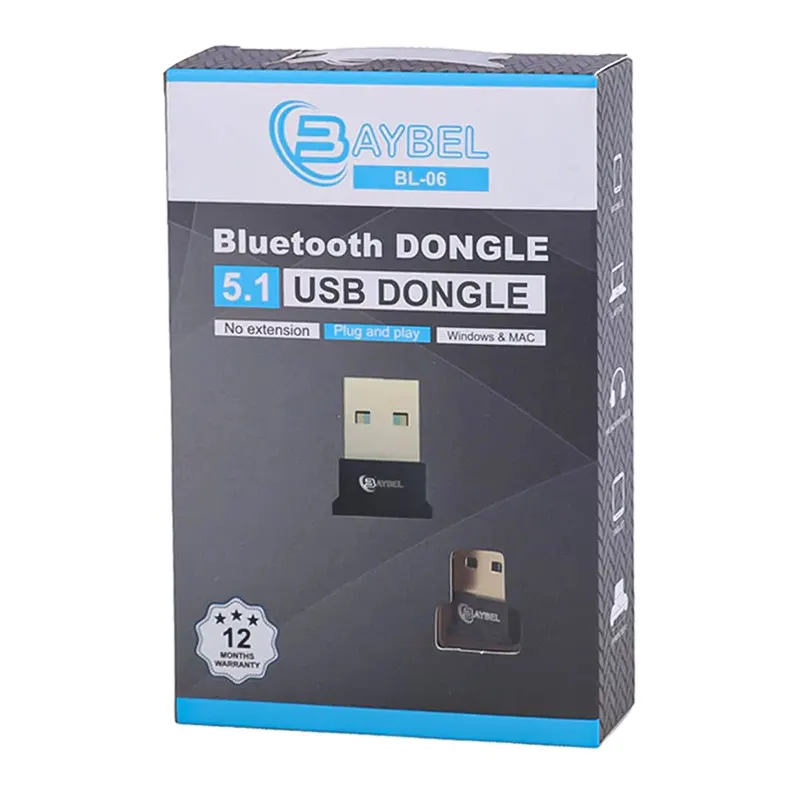 آداپتور بلوتوث USB بیبل BL-06 مناسب لپ‌تاپ و کامپیوتر