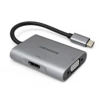تبدیل تایپ سی به HDMI و HIKVISION VGA مدل DS-1DS04 اورجینال