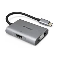 تبدیل تایپ سی به HDMI و HIKVISION VGA مدل DS-1DS04 اورجینال