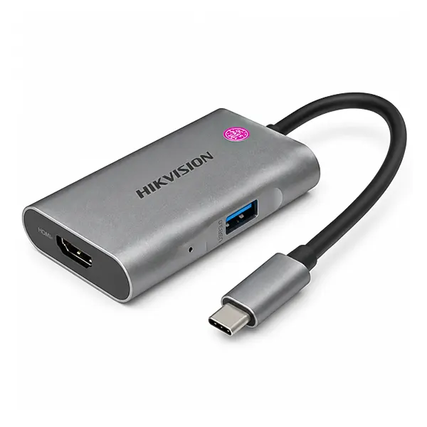 نمای پورت USB 3.0 و ورودی تصویر HDMI در مبدل تایپ سی HIKVISION DS-1DS07