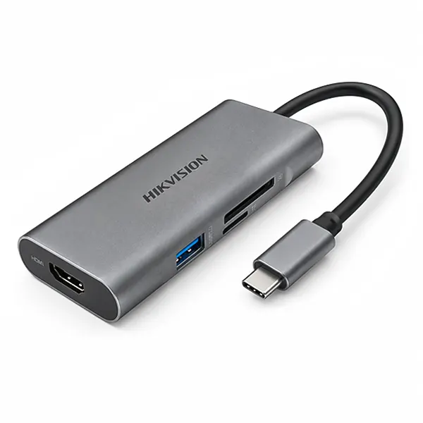 اتصال پورت‌های HDMI و USB 3.0 در هاب تایپ سی هیک‌ویژن برای لپ‌تاپ